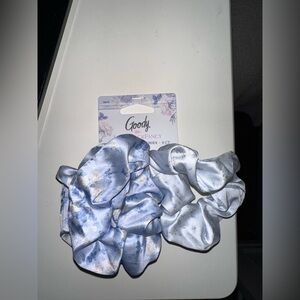 New Love Shack Fancy Goody Wet Brush Satin Set of 3 Blue Scrunchies Large